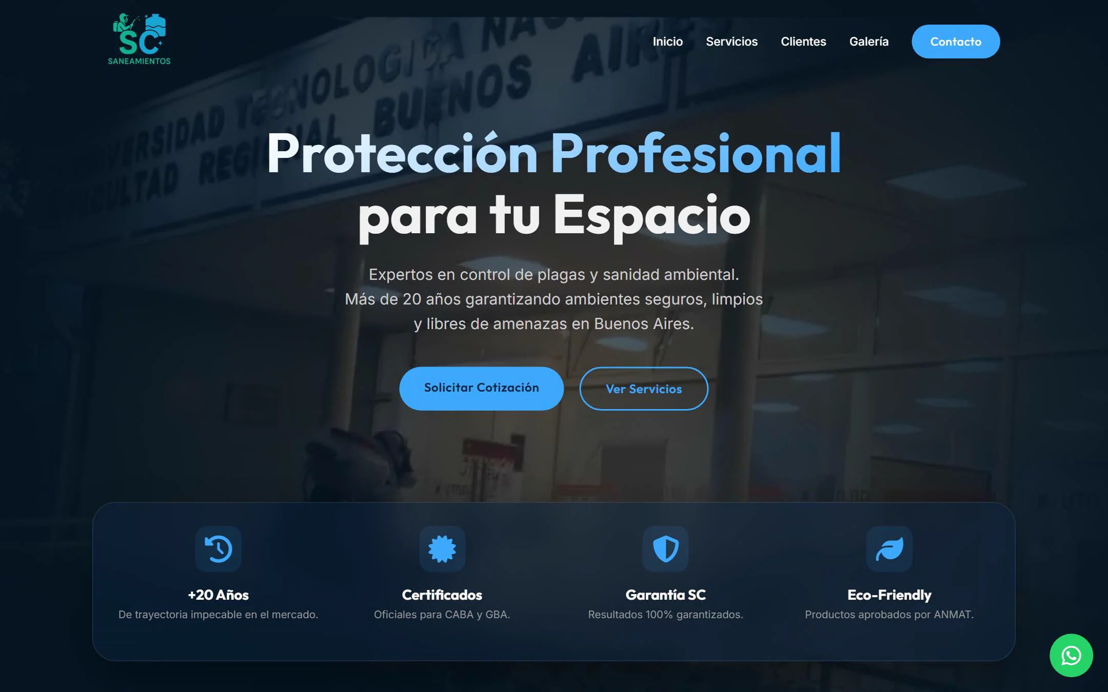 SC Saneamientos — Landing page